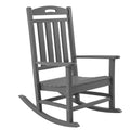 POLYDUN Outdoor Rocking Chair, High Back HDPE Patio Chair, All Weather Rocker Porch Chair, Lawn Chair for Deck, Porch, Backyard,