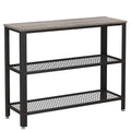 VASAGLE 40 Industrial Console, 3 Tier Entryway Storage Shelf, Narrow Sofa Table for Living Room, Hallway, Entrance Hall, Corrido
