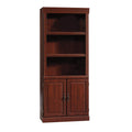 Sauder Heritage Hill Library with Doors/Book Shelf, L: 29.80 x W: 12.99 x H: 71.26, Classic Cherry finish