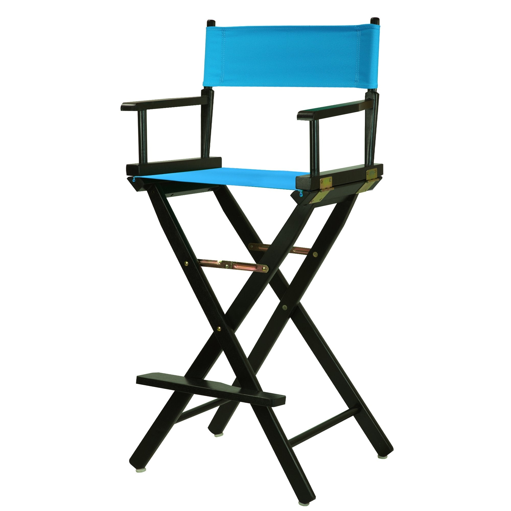 Casual Home 230-02/021-27 Director Chair 30 - Bar Height BlackFrame/Turquoise Canvas