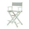 Casual Home 24 Directors Chair White Frame with Grey Canvas, Counter Height