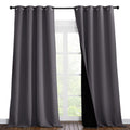 NICETOWN Total Shade Curtains and Draperies, Heavy-Duty Full Light Shading Drapes with Black Liner Backing for Villa/Hall/Dorm W