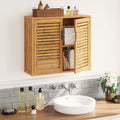 VIAGDO Wall Cabinet Bathroom Storage Cabinet Wall Mounted with Adjustable Shelves Inside, Double Door Medicine Cabinet, Utility 