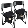 REDCAMP 2 Pack Tripod Camping Chairs Folding Lightweight, Portable 3 Legged Tripod Stool Seat with Backrest, Small Golf Chair Co