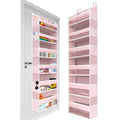 HOMELUX THEORY 1 PC Heavy Duty Over the Door Organizer 55x14x6.7, 6 Large Front & 12 Side Pockets, Hanging Storage Closet Door O