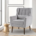 cinkehome Accent Arm Chairs for Living Room, Chenille Upholstered Mordern Armchair, Comfy Soft Padded Lounge Chair in Small Spac
