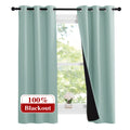 NICETOWN Burnt Orange 100% Blackout Lined Curtains, 2 Thick Layers Narrow Wide Window Treatment Panels Thermal Insulated Drapes 