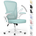 naspaluro Ergonomic Office Chair, Computer Chair with Adjustable Height, Flip-Up Arms and Lumbar Support, Breathable Mesh Desk C
