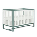 Dream On Me Arlo 5-in-1 Convertible Crib in Jungle Green, JPMA Certified, 3 Mattress Height Settings, Non-Toxic Finish, Made of 
