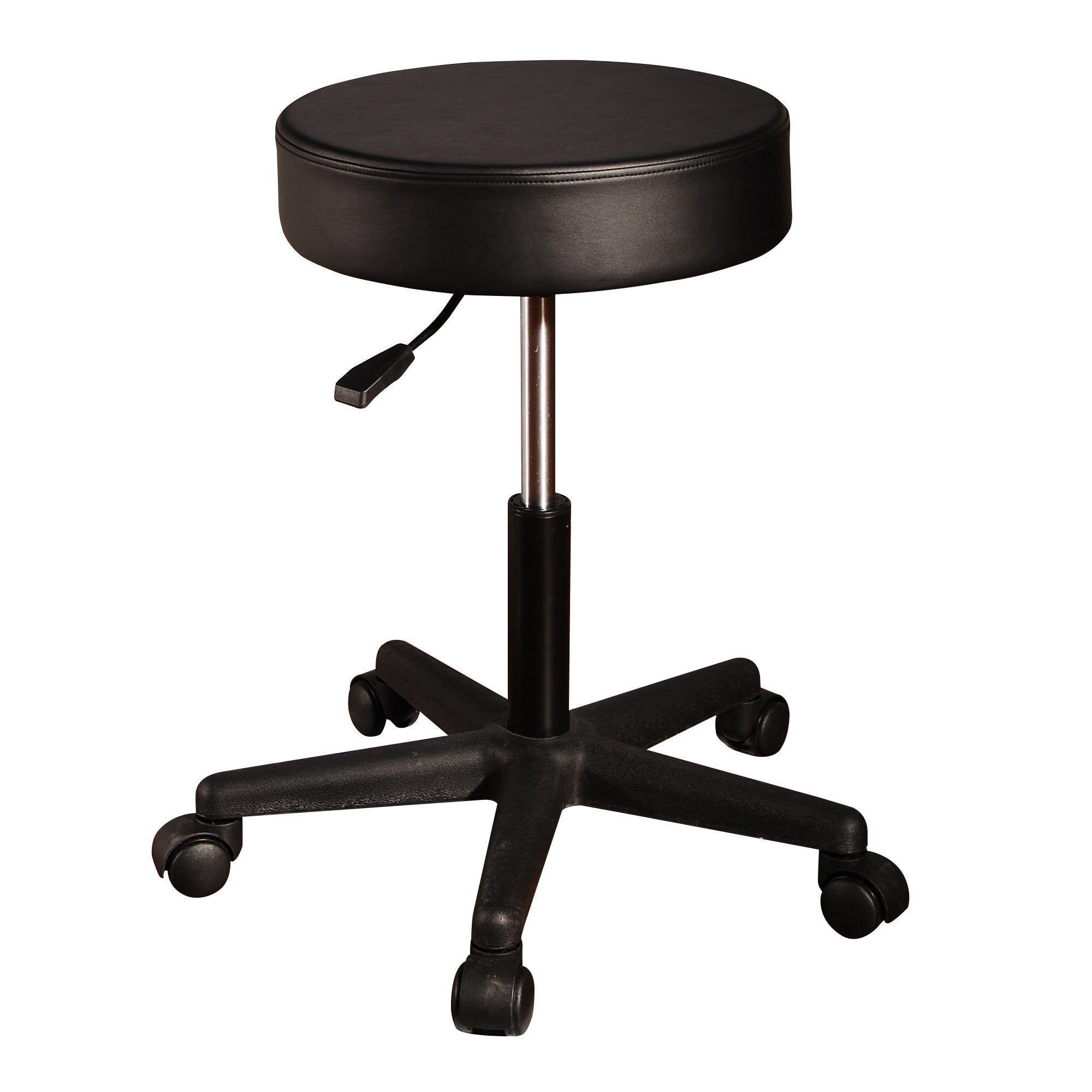 Master Massage Pneumatic Swivel/Rolling Massage Stool Black