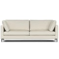SIMPLIHOME Ava Sofa in 100% Recycled Polyester Tightly Woven Performance Fabric, Cream, 90-inches Wide, Handcrafted Mid-Century 