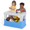 Simplay3 Play Around Toy Box Table - Multipurpose Kids Toy Box and Toddler Play Table for Toys, Art Supplies, Crafts - Durable, 