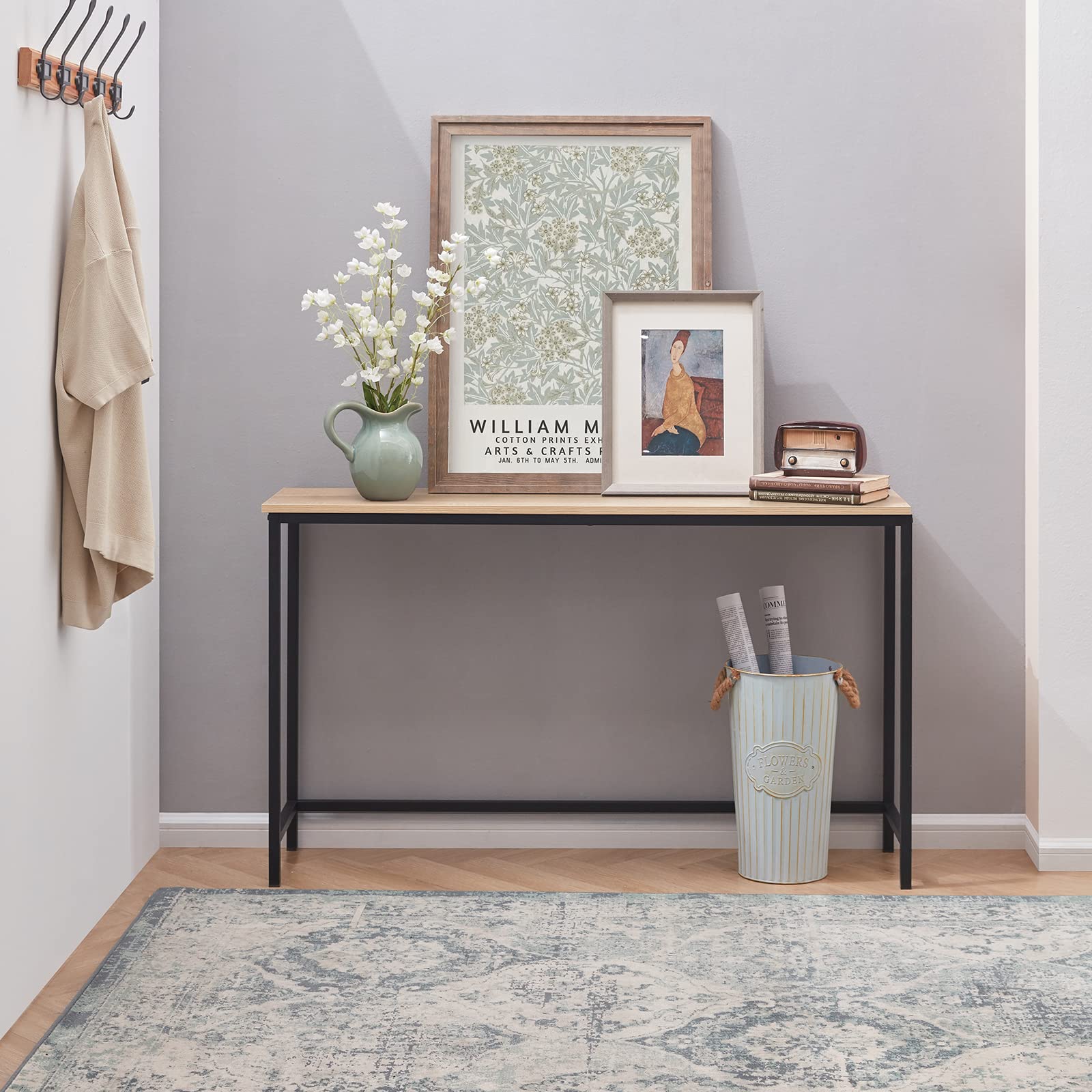 Lifewit 39.4 Inch Console Table Narrow Sofa Table with Metal Frame for Living Room Industrial Entryway Table for Hallway, Entran