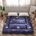 Navy Space Adventure Japanese Floor Futon Mattress, Thicken Tatami Mat Sleeping Pad Foldable Bed Roll Up Mattress Floor Lounger 