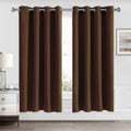 CUCRAF Brown Blackout Curtains 45 inch Length 2 Panels Set, Room Darkening Curtains & Drapes for Living Room Bedroom, Thermal In
