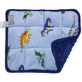 MAXTID Weighted Lap Pad for Kids 5 Pound Travel Size Mini Weighted Lap Blanket Blue Dinosaur 16x22 for Kids Boys Sensory Gifts