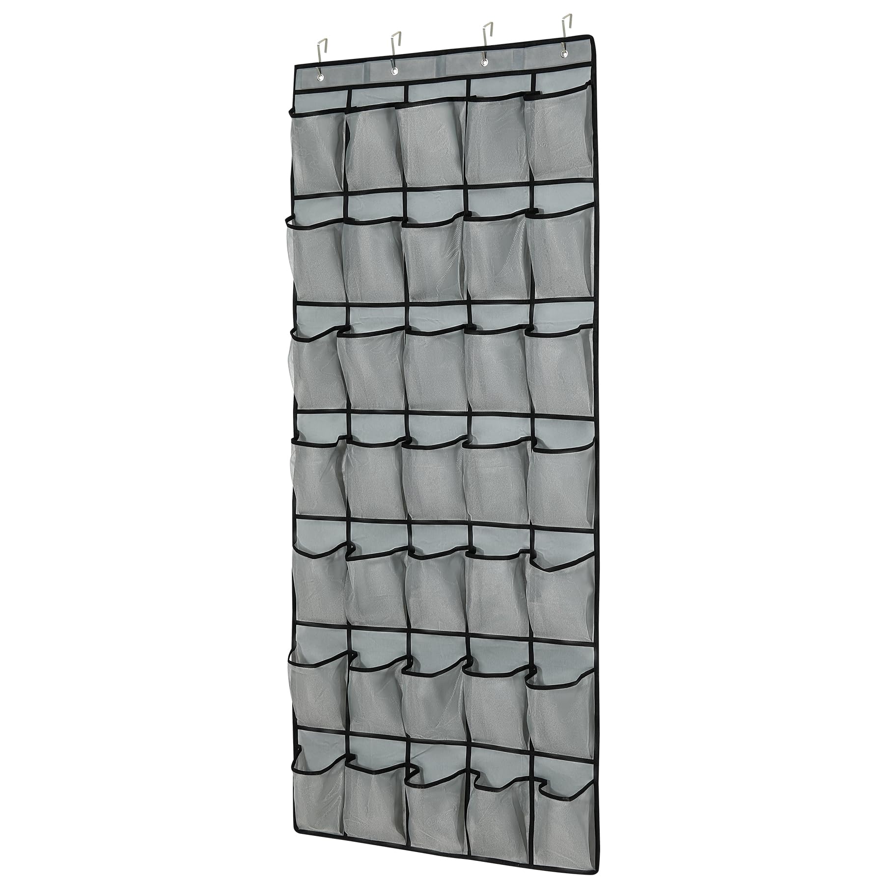 35Large Pockets Over The Door Shoe Organizer, Mesh Pockets Shoe Holder Rack, Capacity Shoe Hanging Storage With 4 Metal Hook35La