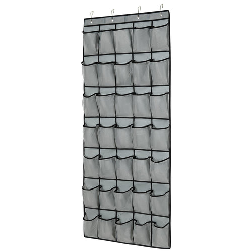 35Large Pockets Over The Door Shoe Organizer, Mesh Pockets Shoe Holder Rack, Capacity Shoe Hanging Storage With 4 Metal Hook35La