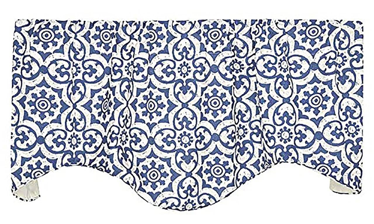 Decorative Things Valances for Windows, Kitchen Valances or Valances for Living Room Valance Curtains Window Treatments, Blue Va