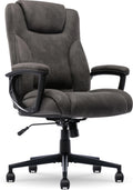 Serta Comfort Eco Office Chair, Ergonomic Mid-Back with Lumbar Support, Semi-Plush Seat Cushion and Layered Body Pillows, Padded