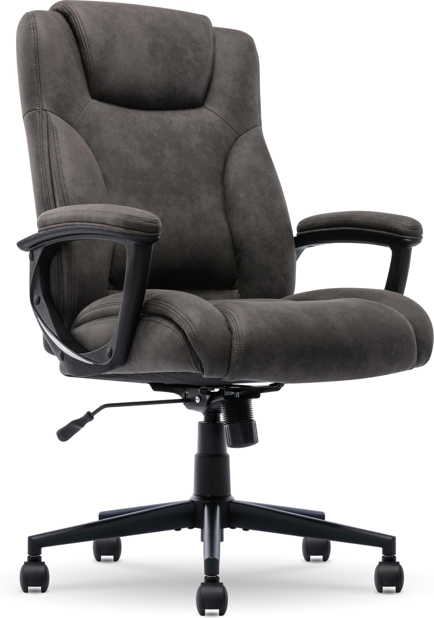 Serta Comfort Eco Office Chair, Ergonomic Mid-Back with Lumbar Support, Semi-Plush Seat Cushion and Layered Body Pillows, Padded