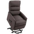 HOMCOM Power Lift Recliner Chair for Elderly, Easy Assembly, Fabric Lift Chair for Adults, Recliner Sofa with Remote Control, Si