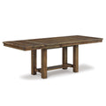 Signature Design by Ashley Moriville Farmhouse 36    x 30    Dining Extension Table, Seats up to 8, Brown