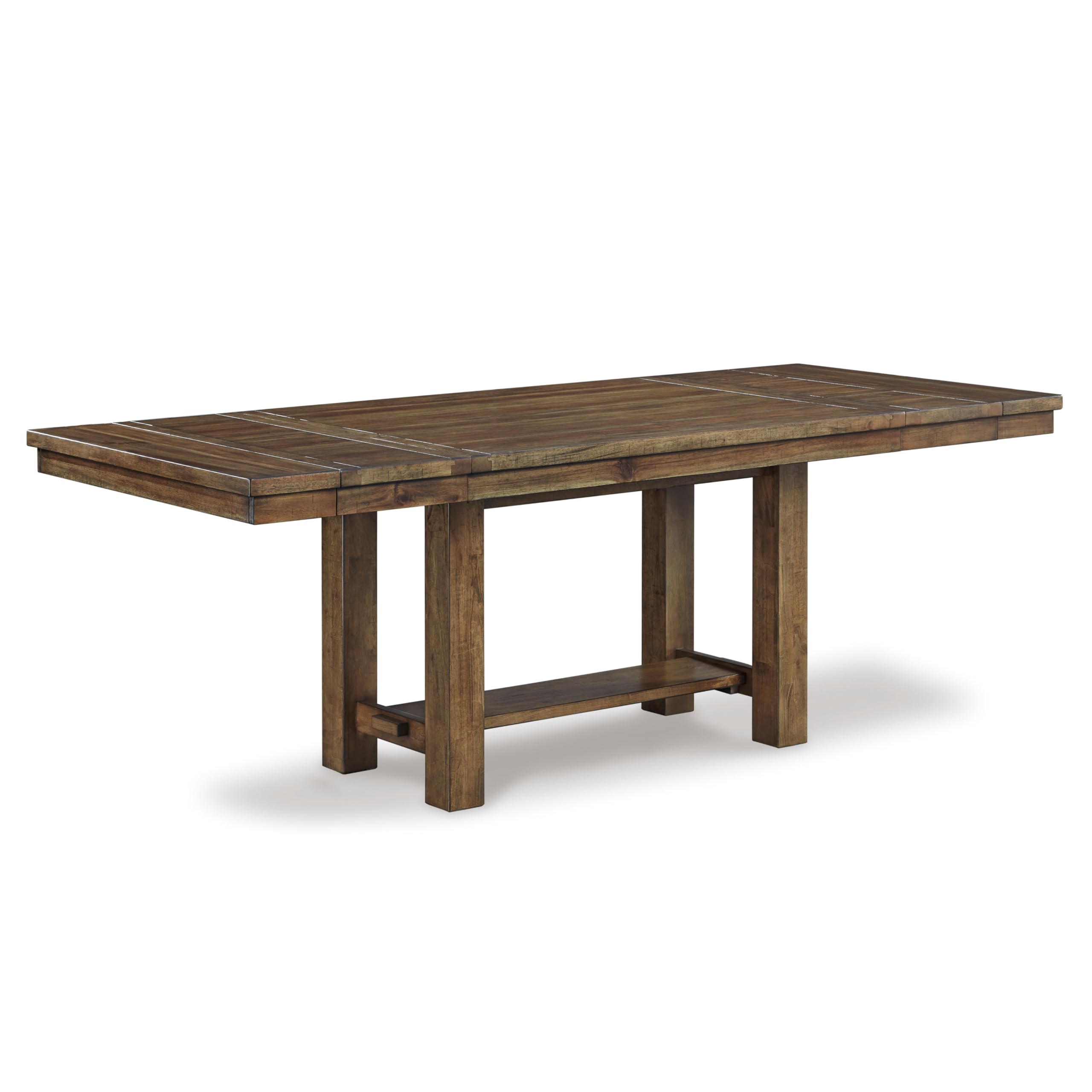 Signature Design by Ashley Moriville Farmhouse 36    x 30    Dining Extension Table, Seats up to 8, Brown