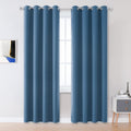 DUALIFE Midnight Curtains for Living Room Bedroom Light Blocking Window Curtains Triple Weave Room Darkening Curtain Panels Ther