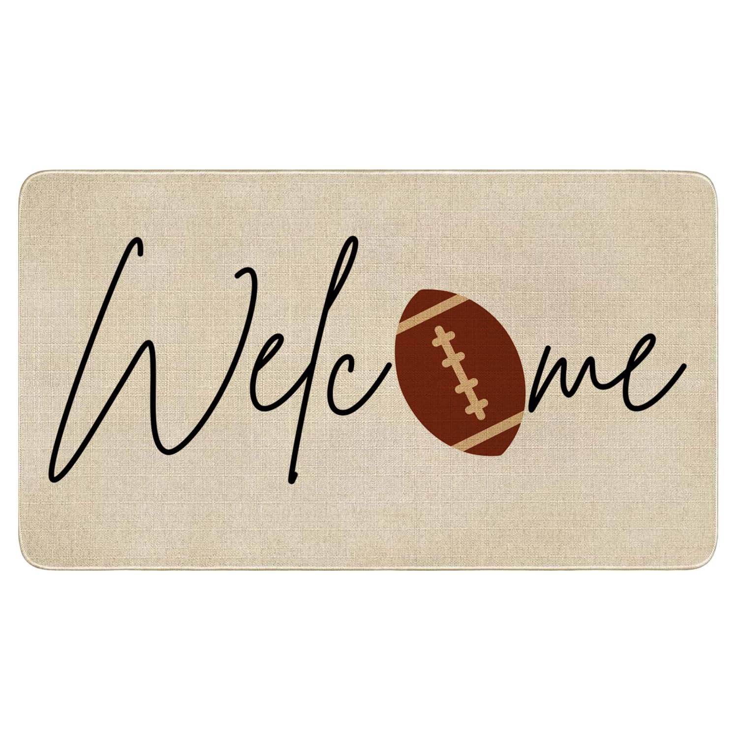 Fall Door Mat Outside,Football Welcome Mat for Front Door,Thanksgiving Autumn Indoor Outdoor Non-Slip Rugs,Fall Doormat for Farm