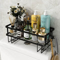 Godboat Bathroom Organizer - Over Toilet Storage, Floating Shelves with 2 Hooks, Wall Mounted Shelf Rack, Behind and Above The T