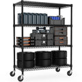 M MZG Industrial Metal 4 Tier Shelving for Garage, Pantry, Warehouse, Basement Utility Room, Storage Rack Metal Shelving Unit, S