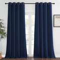 NICETOWN Blackout Navy Curtain for Windows 102 inch Length, Grommet Energy Saving Thermal Drapes Sound Reducing Window Treatment