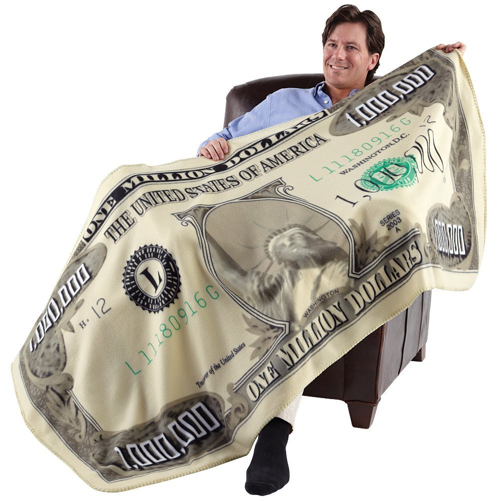 Fleece Throw Blanket Million Dollar (71 X 35)