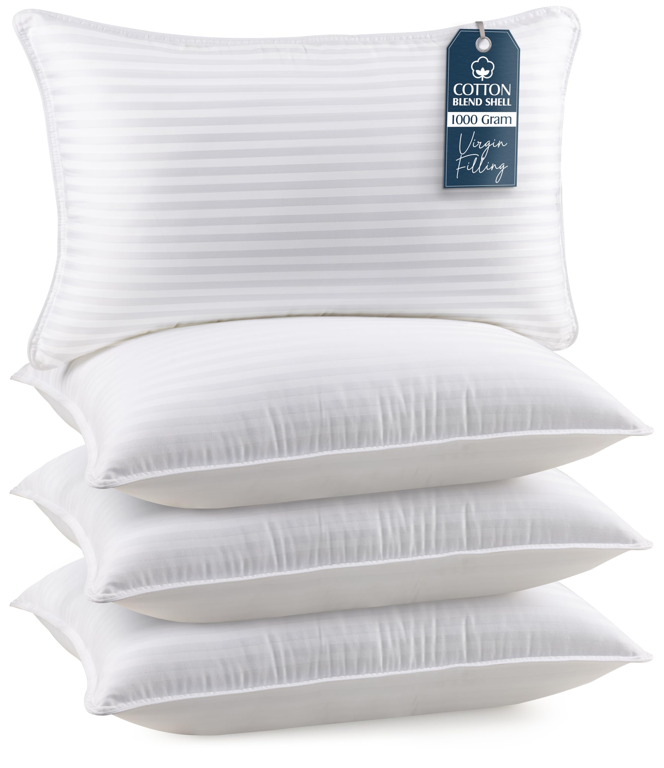 Utopia Bedding Bed Pillows for Sleeping Queen Size (White), Set of 4, Cooling Hotel Quality, for Back, Stomach or Side Sleepers