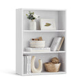 VASAGLE Bookshelf, 23.6 Inches Wide, 3-Tier Open Bookcase with Adjustable Storage Shelves, Floor Standing Unit, Cloud White ULBC