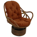 Blazing Needles Indoor/Outdoor Tufted Seat/Back Chair Cushion, 48 x 24, Cinnamon