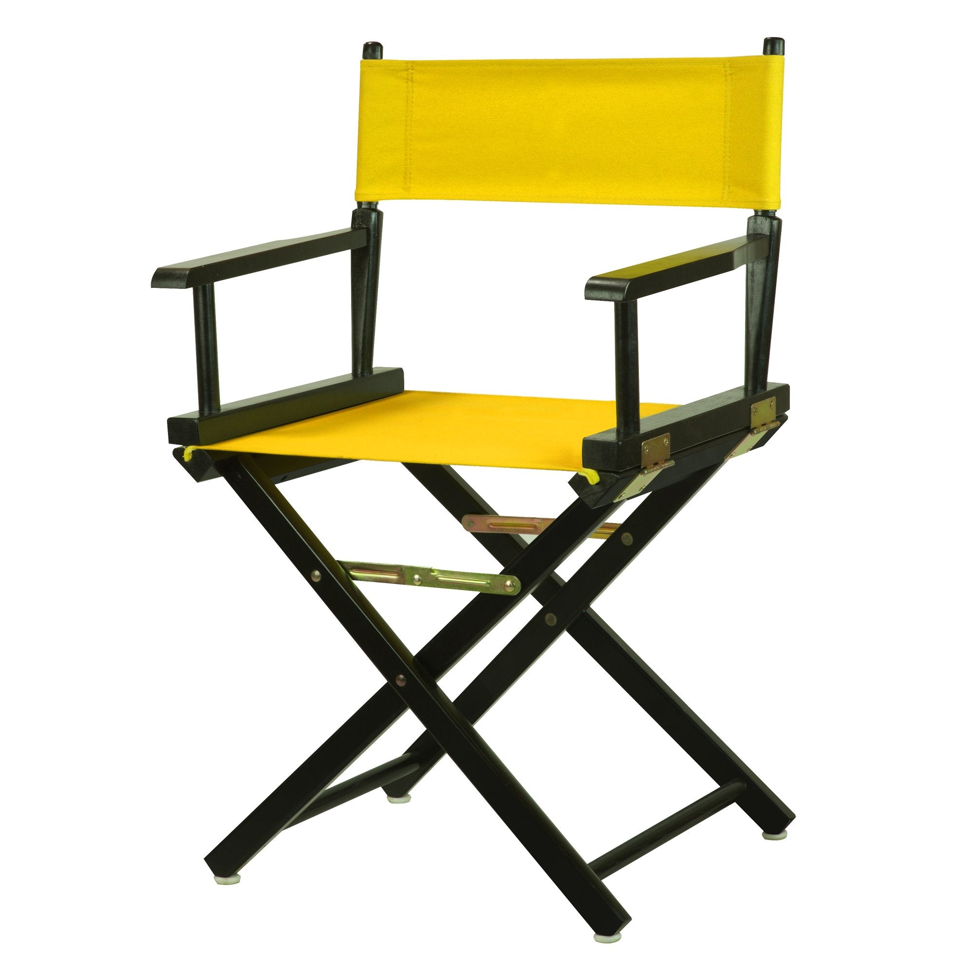 Casual Home 200-02/021-34 18 Black Frame-Gold Canvas Director Chair Classic Height, BlackFrame