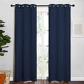 NICETOWN Blackout Curtain Panels, Window Treatment Energy Saving Thermal Insulated Solid Grommet Blackout Drapes/Draperies (Navy
