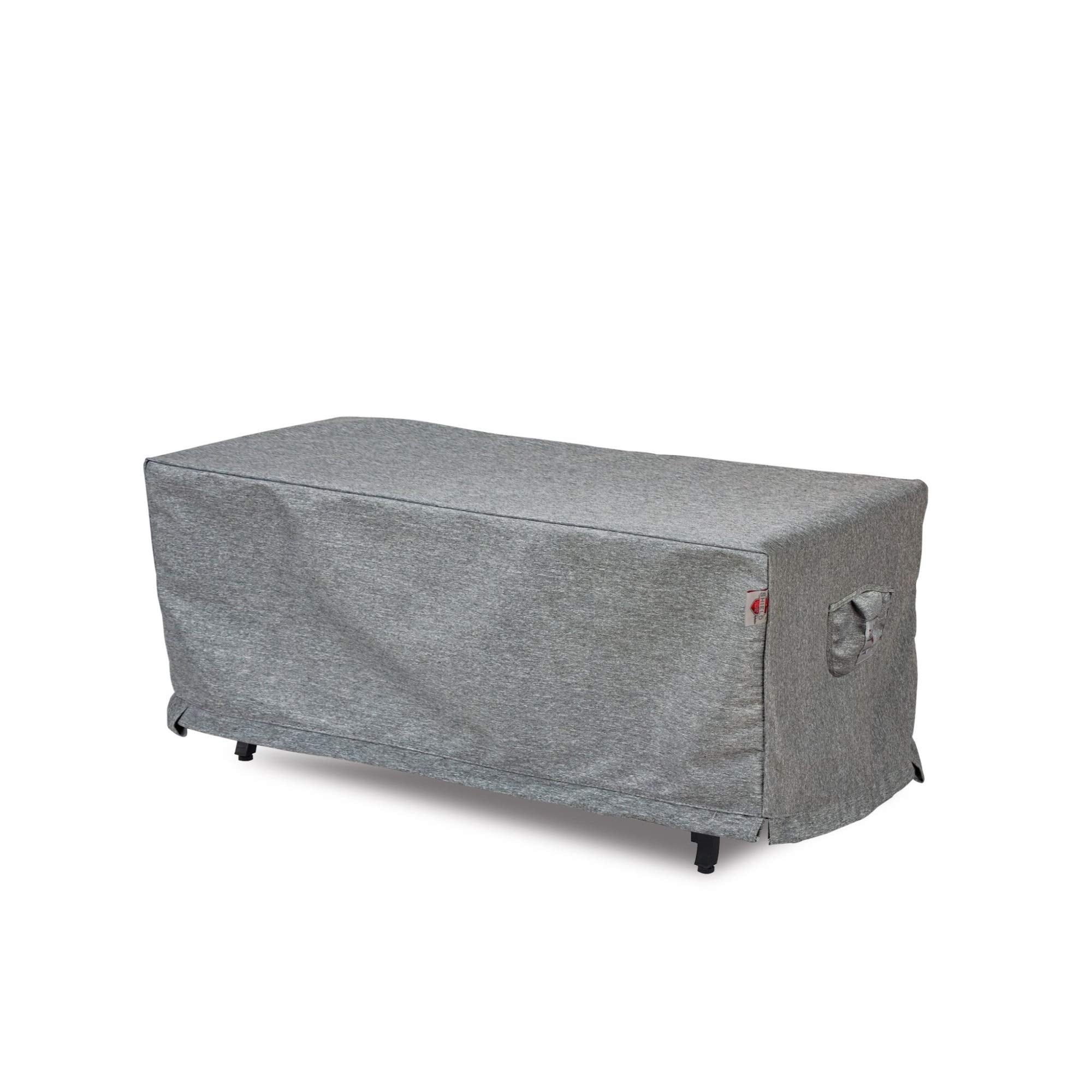 Shield Outdoor Platinum Polyester 56 x 36 Fire Table Cover in Gray Melange