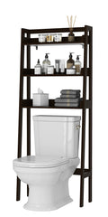 UTEX Over The Toilet Storage, 3-Tier Bathroom Shelves Over Toilet, Behind Toilet Bathroom Organizer (Espresso)