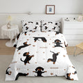 Sausage Dog Bedding Set Boys Dachshund Comforter Set for Kids Teens Soft Puppy Dog Comforter Kawaii Pet Brown Duvet Set Room Dec