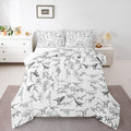 Feelyou Dinosaur Bedding Set Queen Size 3D Digital Print Comforter Set for Kids Boys Girls Decor Jungle Dino Comforter Wild Anim