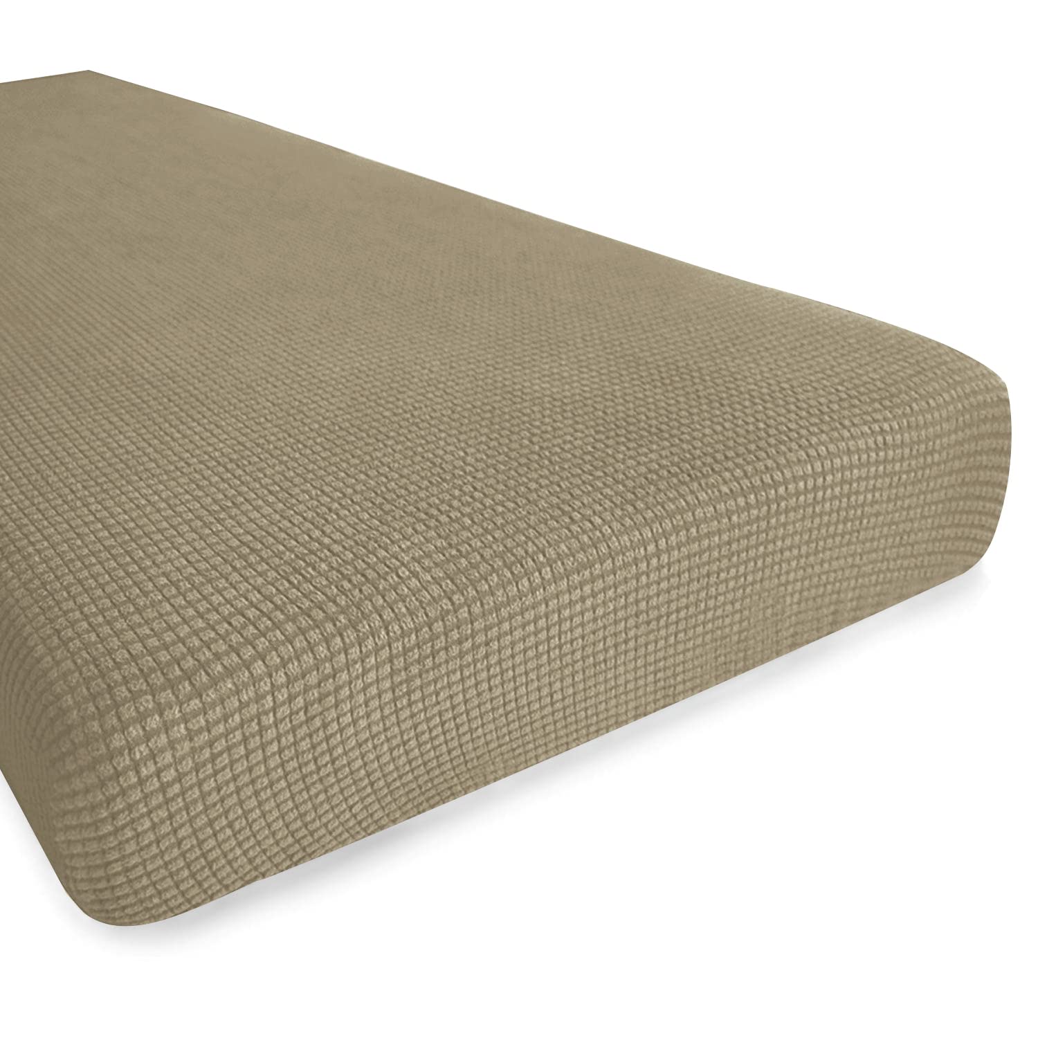 Hokway Couch Cushion Covers Stretch Cushion Covers Sofa Seat Cushion Slipcover Cushion Protector(Sand, Medium)