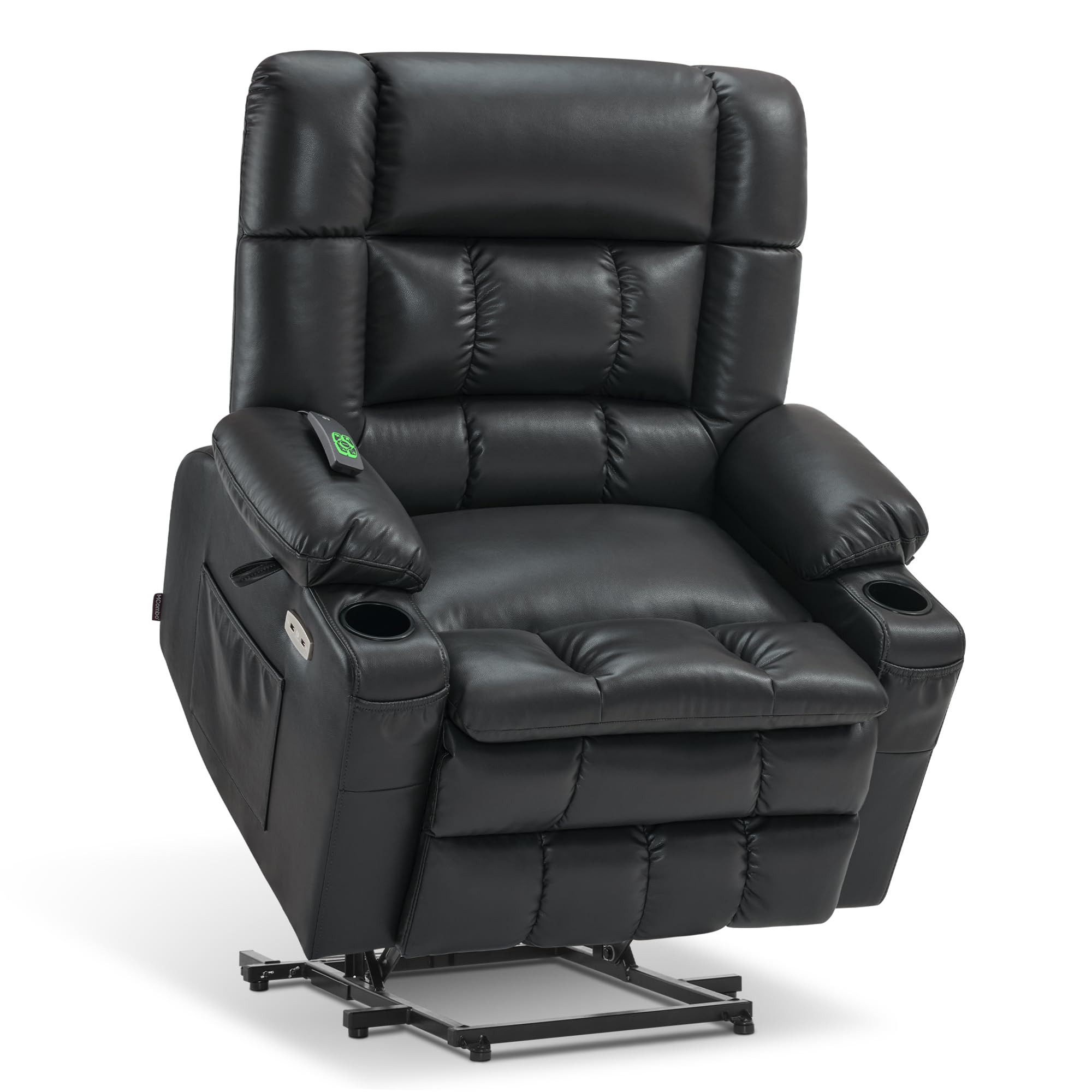 MCombo Dual Motor Wide Power Lift Recliner Chair for Elderly, Infinite Position Lay Flat Lift Chair with Heat and Massage for Se