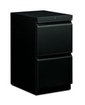 HON 33823RS 22-7/8-Inch Efficiencies Mobile Pedestal File with 2 File Drawers, Black