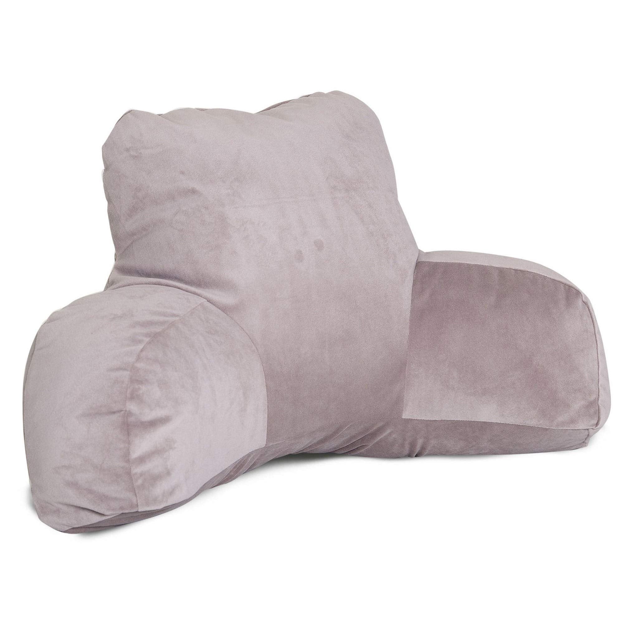 Majestic Home Goods Faux Suede Reading Pillow, Steel