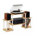 Furinno Turn-N-Tube No Tools Entertainment TV Stands, Beech/White, Square Corner