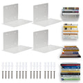 ECOSEAO Floating Book Shelves for Wall, Heavy-Duty Book Organizers, Iron Wall Mounted Shelves for Home Office Classroom Library,