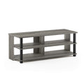 Furinno Sully 3-Tier Stand for TV Up to 48 Inch, French Oak Grey/Black